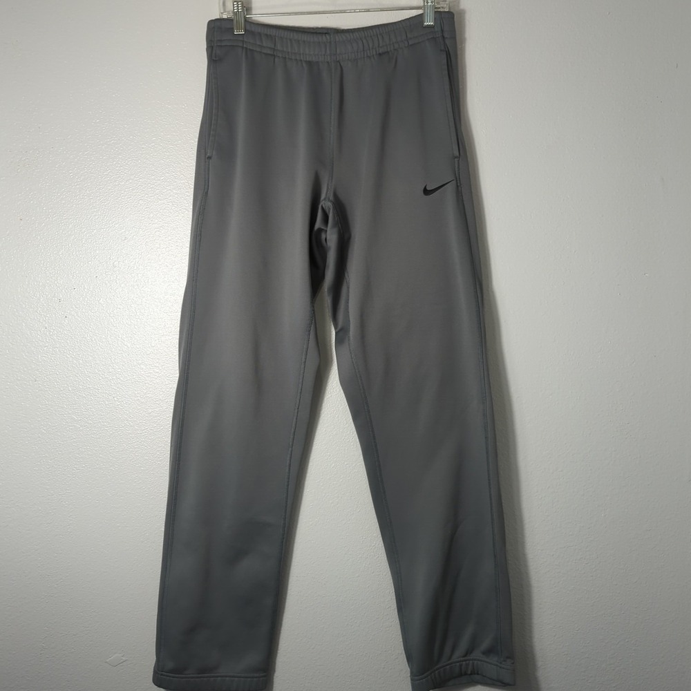 Nike Men's Size Small Smoke Gray Fleece Therma Fit Joggers With Pockets 268